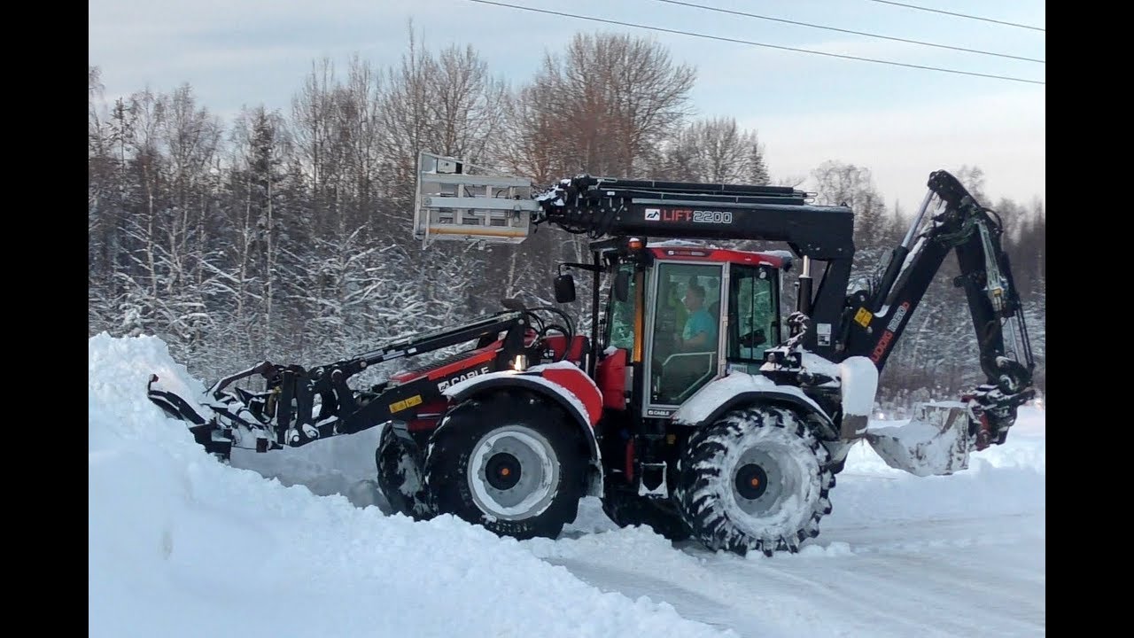 Huddig 1260D Cable Plowing Snow