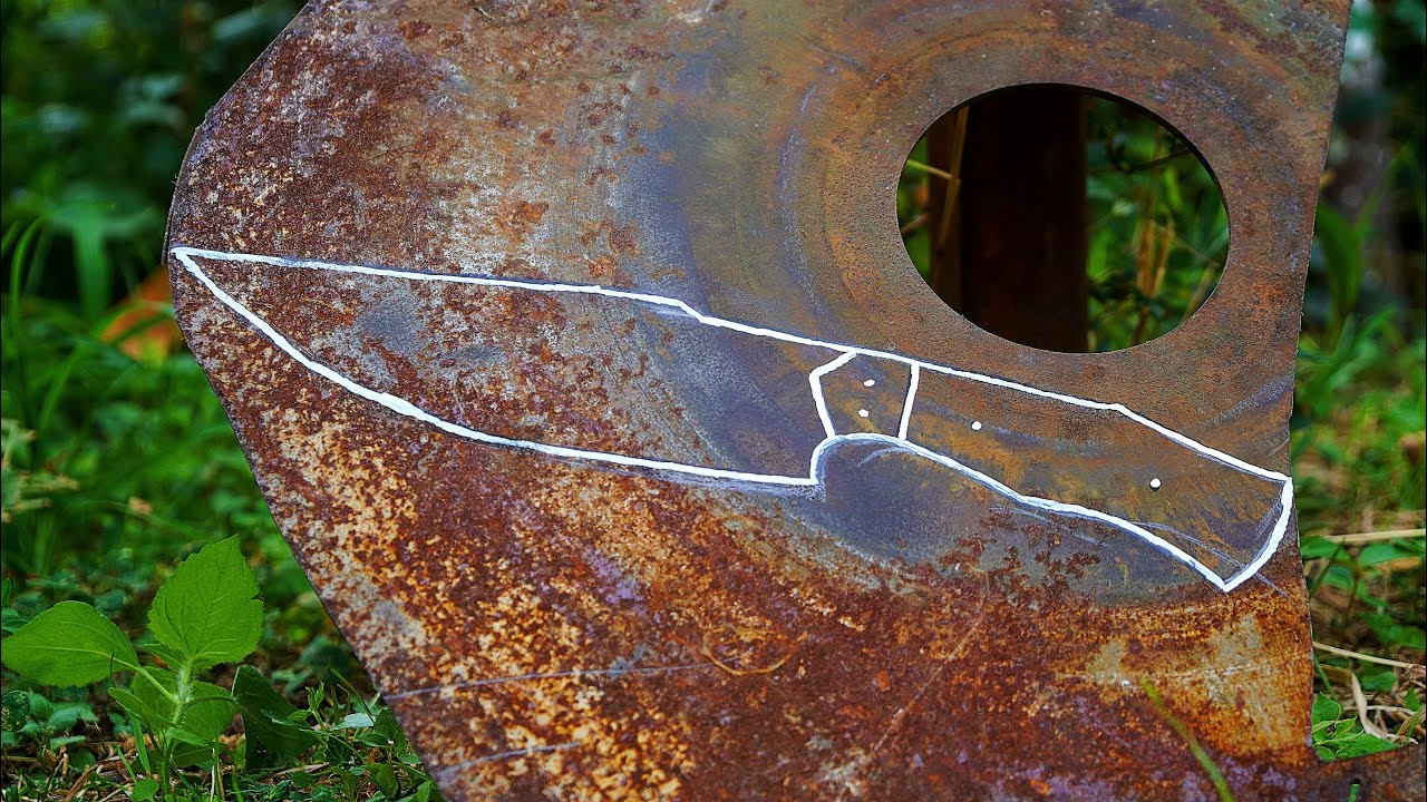 From Rusted Circular Saw Blade to Razor Sharp Bowie Knife