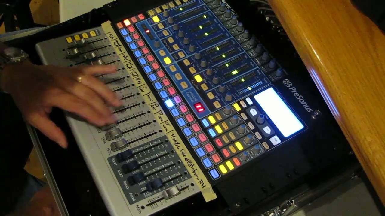 Mixing for theGroovynators on a Presonus 16.0.2 in Pittsboro, NC  - Video 1