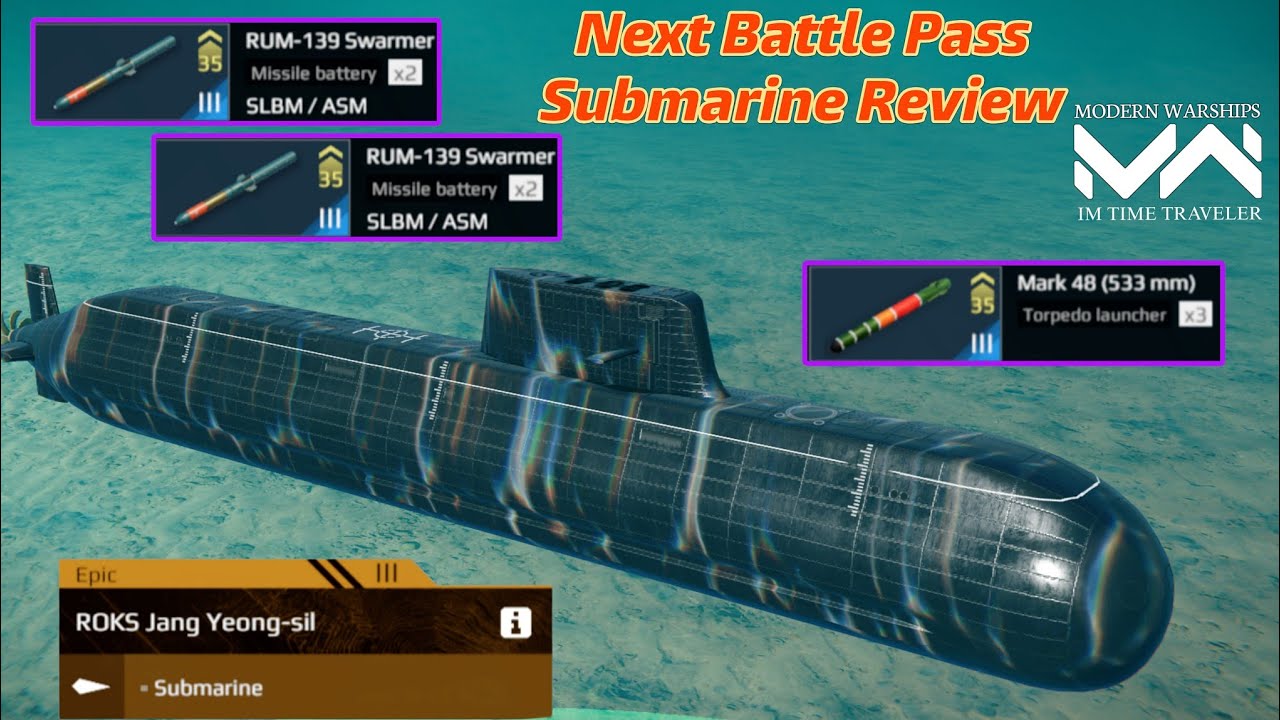 Modern Warships ROKS Jang Yeong-sil | New Battle Pass Submarine Review 🔥