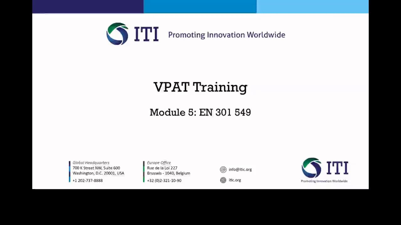 VPAT Training | Module 5: EN 301 549