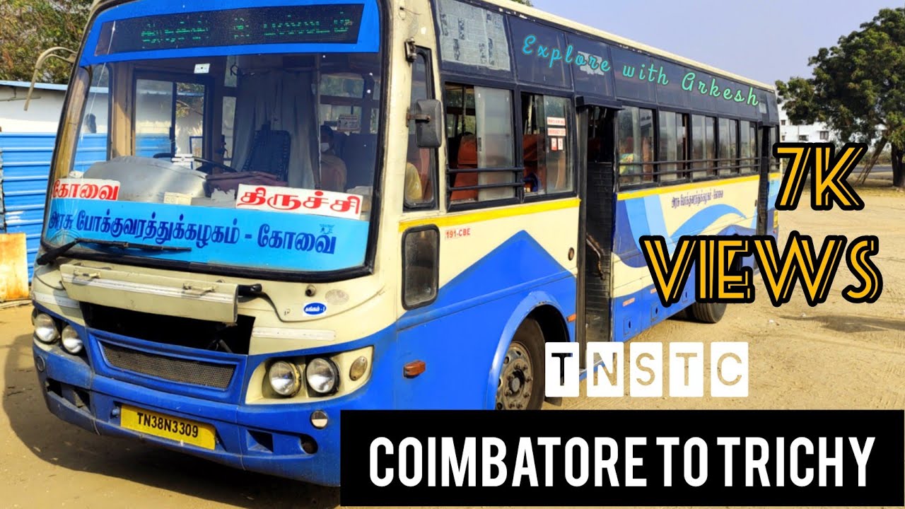 🚎TNSTC BUS TRAVEL VLOG|Coimbatore to Trichy|Explore with Arkesh|Just 4.15 hours journey|
