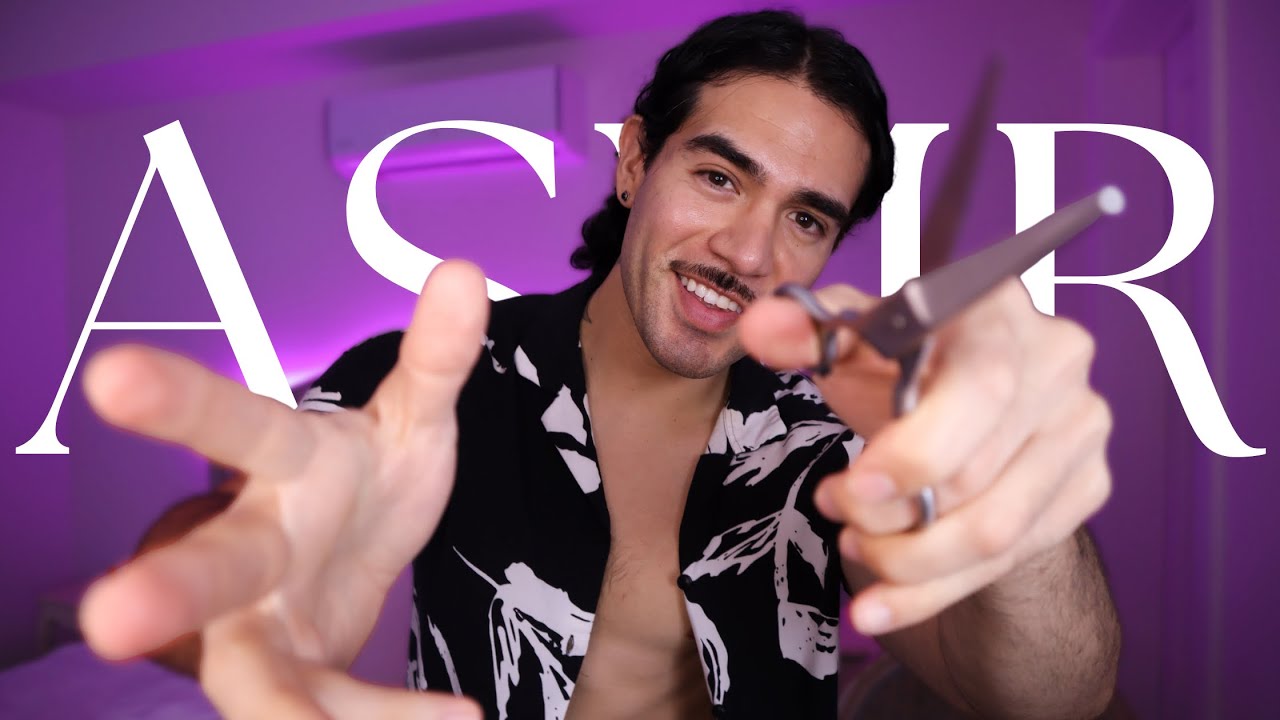 ASMR boy plays with your hair (relaxing haircut/head care)