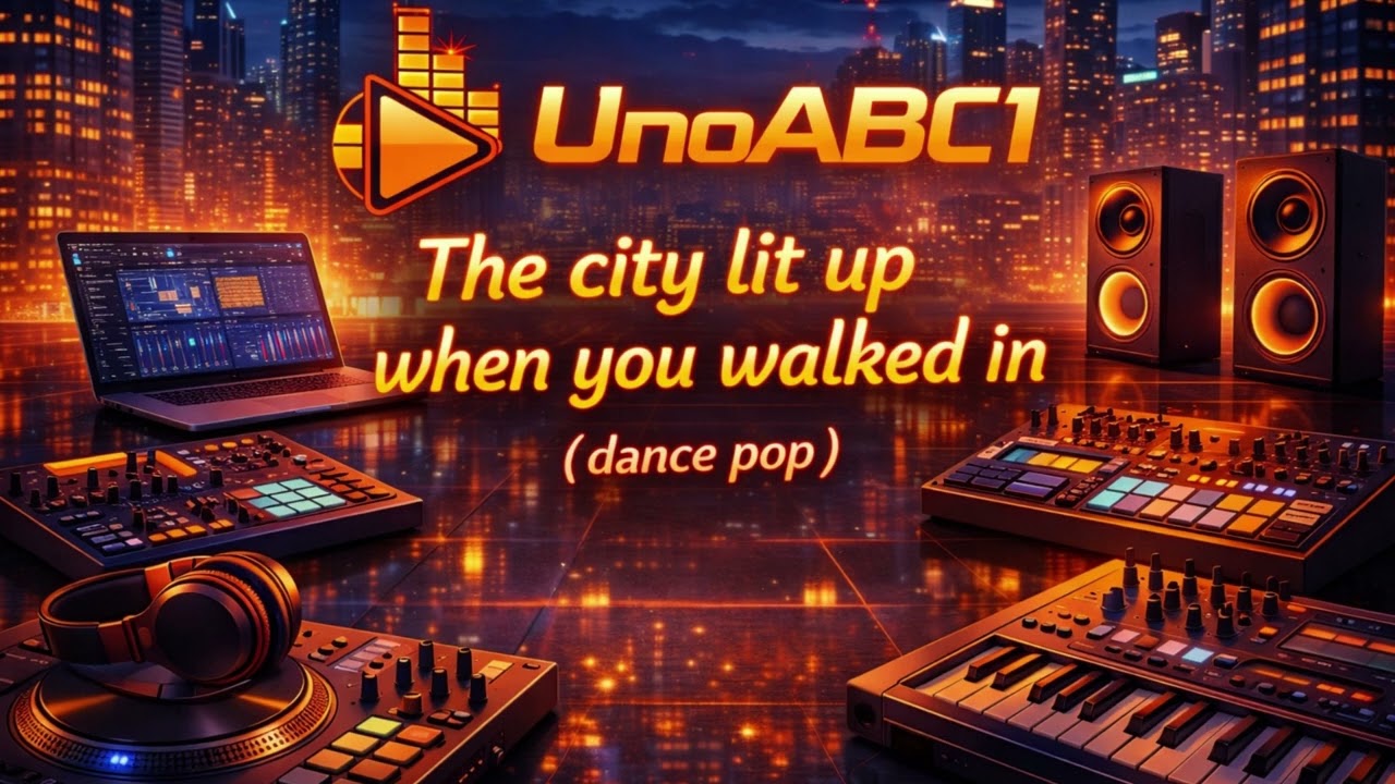 The city lit up when you walked in(dance pop)