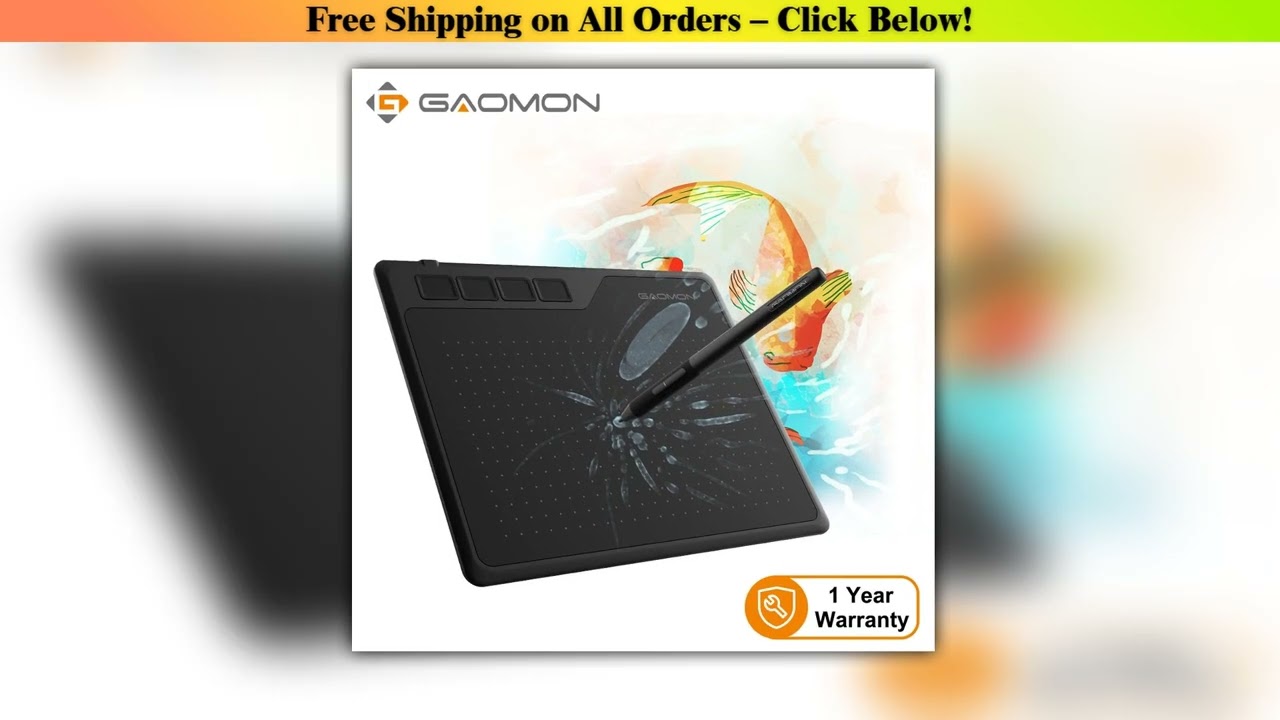 GAOMON S620 6.5 x 4 Inches Digital Tablet Anime, Graphic Tablet for Drawing &Playing OSU with 8192