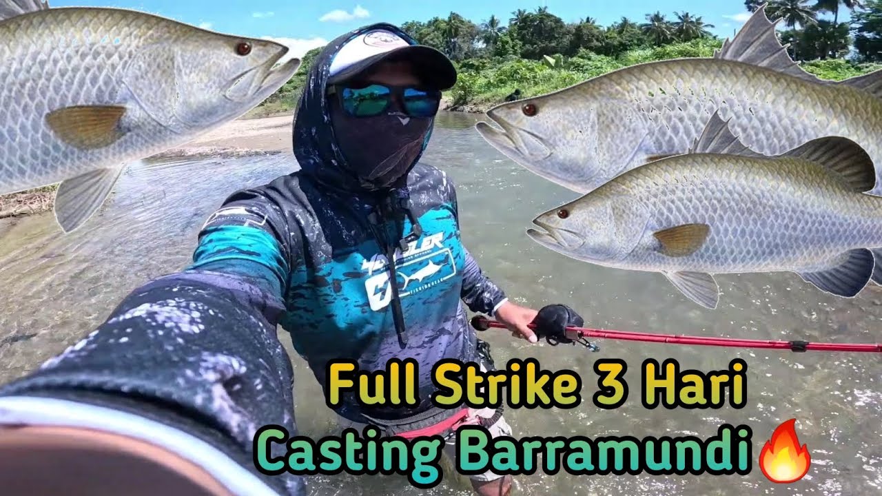 Fishing Adventure 🔥🔥 3 HARI Mancing Casting Barramundi di sungai dan di tambak #mancing