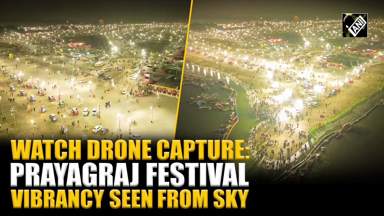 UP: Drone captures sprawling Magh Mela 2026 in Prayagraj, showcasing vibrant visuals, massive crowds