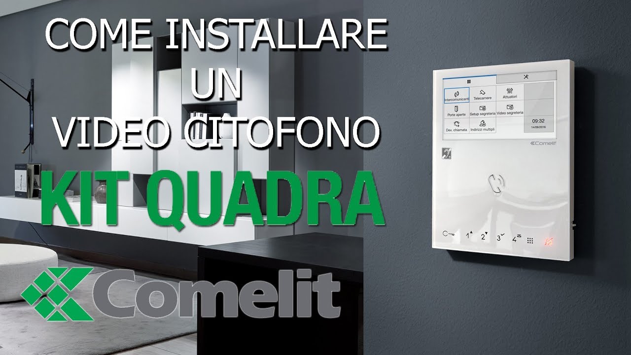 come si installa e programma un videocitofono Comelit Kit Quadra 2 fili programmazione genelrale