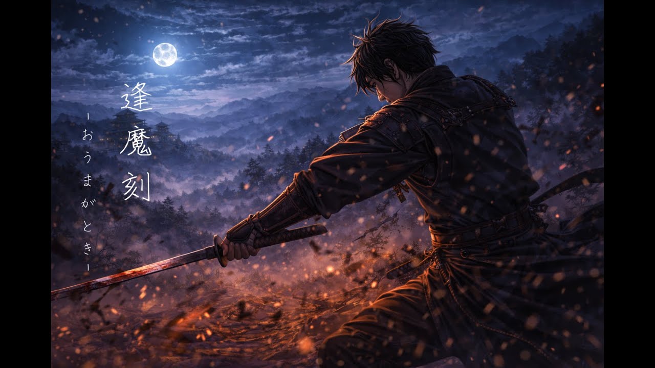 【作業用BGM】刻の調べ ‐「逢魔刻」 和風×インスト×戦闘｜Lone Blade at Midnight ‐ Japanese Samurai Battle Instrumental