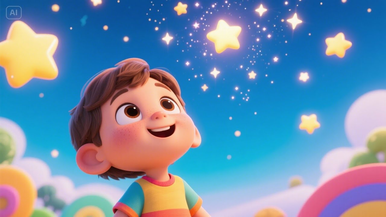 Count the Stars in the Sparkling Sky + More | Fun Counting and Night Sky Rhyme for Kids