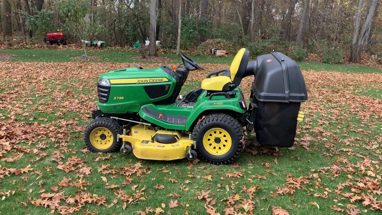 John Deere x739 Garden Tractor & Bagger Make Fall Leaf Clean-Up Easy! Material Collection System MCS