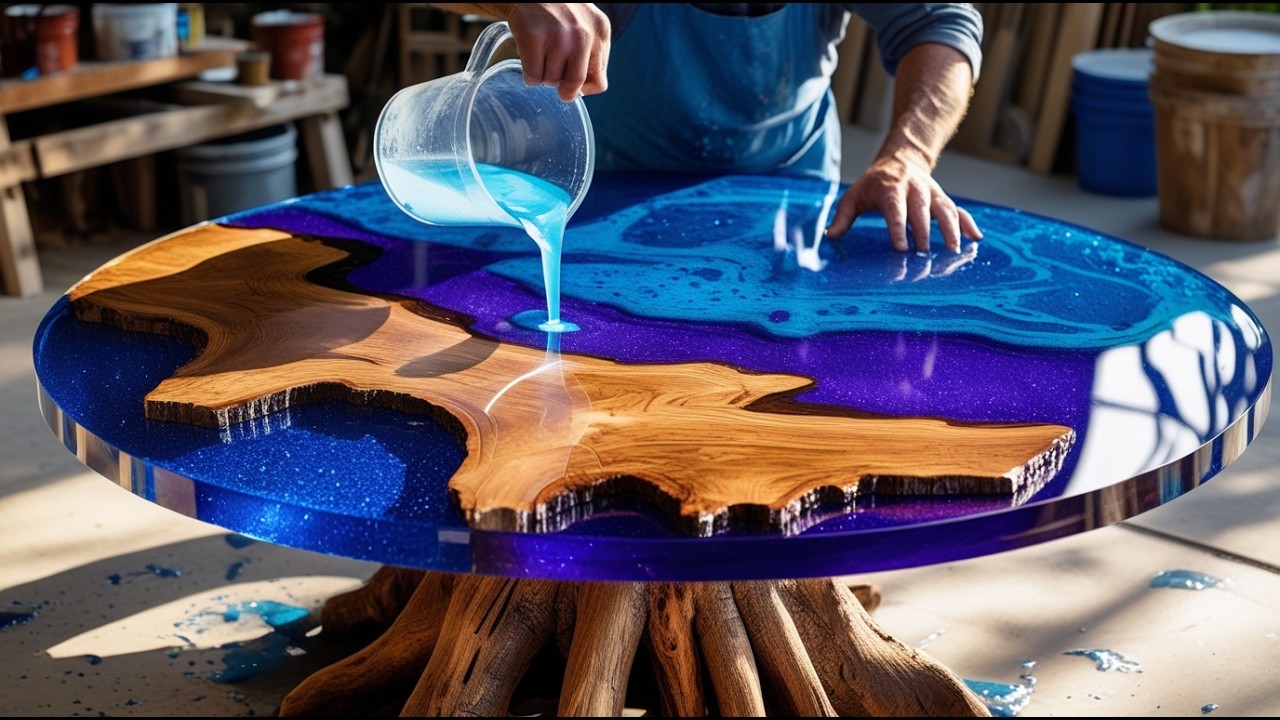 This Epoxy Wood Table BLOWS Everyone&rsquo;s Mind | Woodworking Art Masterpiece