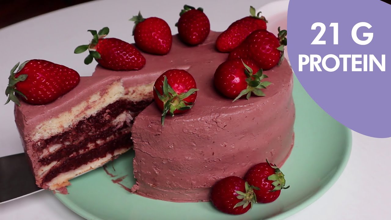 Low Calorie Protein Birthday Cake Recipe! no flour, no sugar, no butter