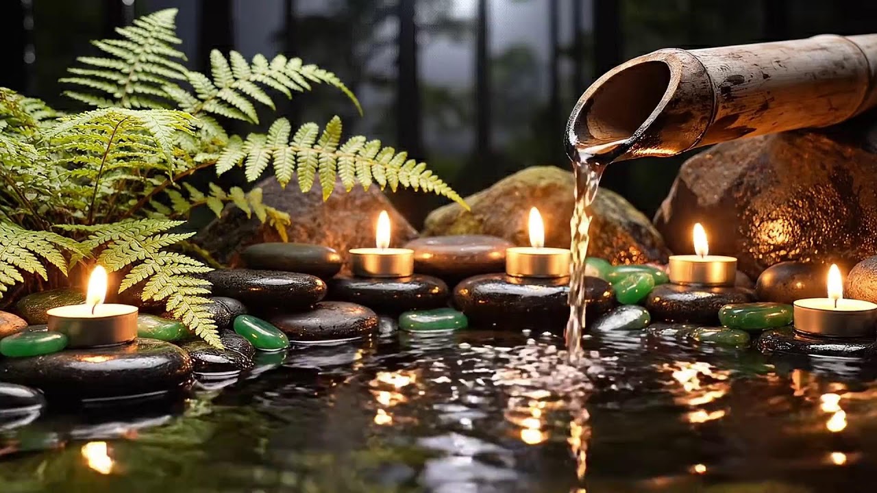 Healing Piano + Bamboo Water Sounds 🌿 Deep Healing to Release Stress & Worry