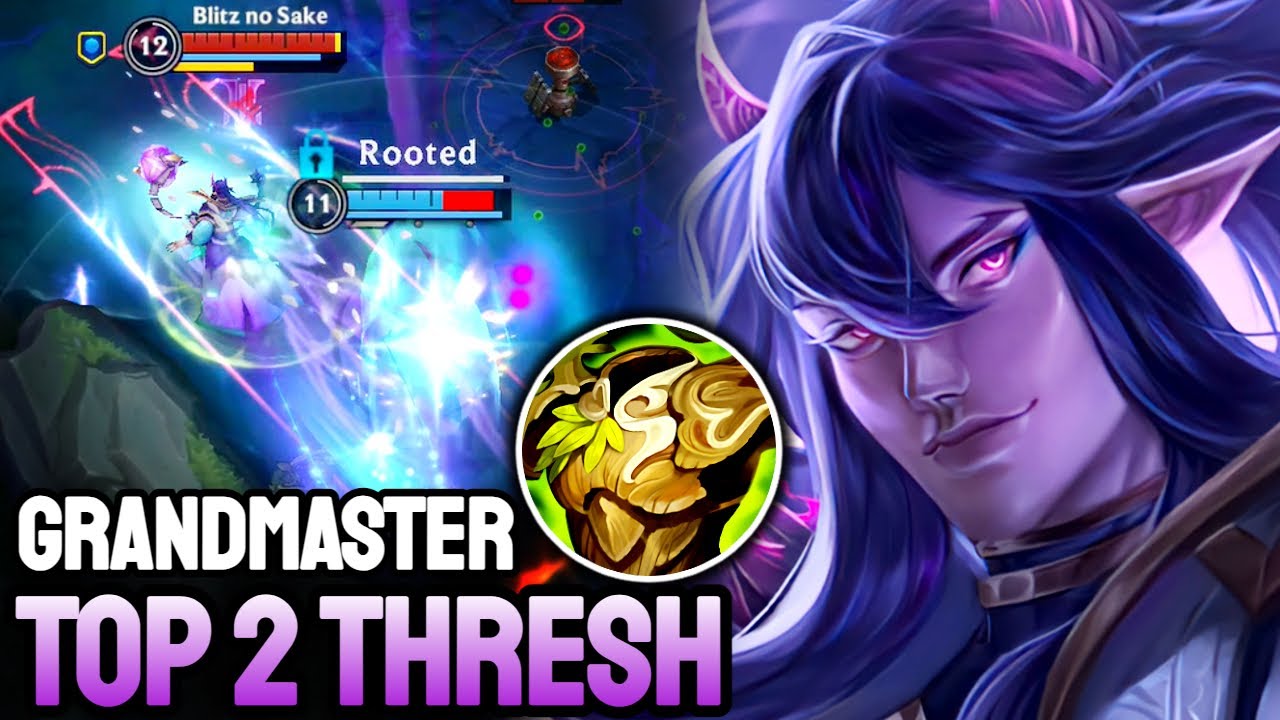 WILD RIFT THRESH - TOP 2 THRESH GAMEPLAY - GRANDMASTER RANKED