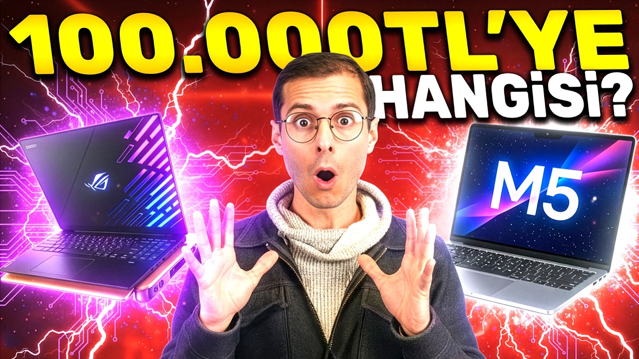 100.000 TL Bütçeyle En İyi Laptop Hangisi?  MacBook Pro M5 vs ASUS G14 vs Lenovo Yoga 9i