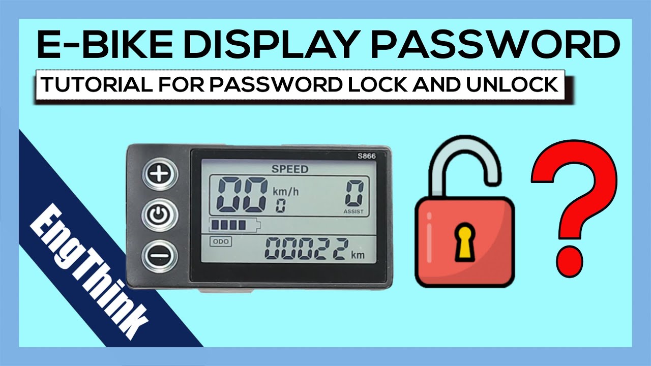 Ridstar Q20 - S866 LCD Ebike PASSWORD unlock and set #ebike #ebikedisplay #ebiketips