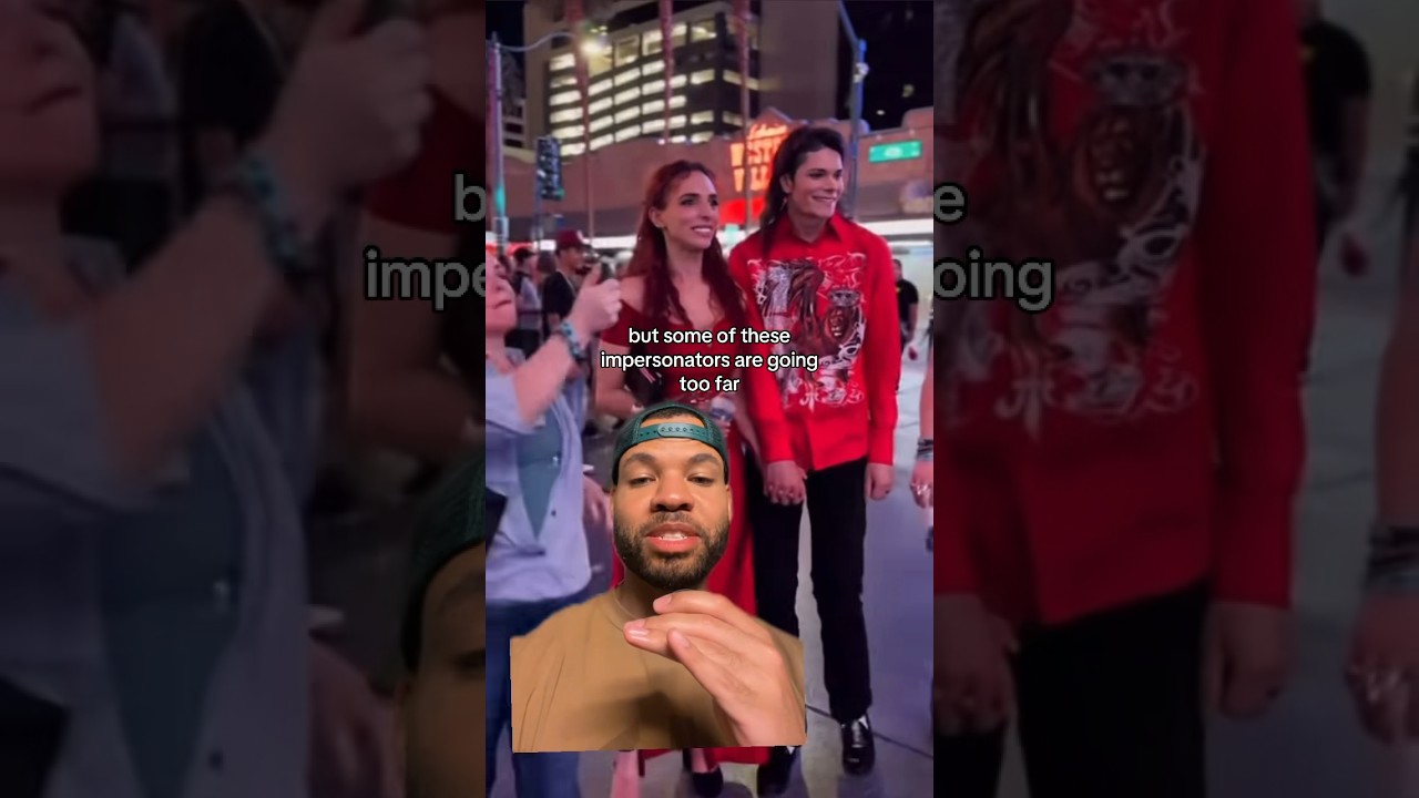 This Michael Jackson impersonator on the street in Las Vegas #michaeljackson #impersonation #funny