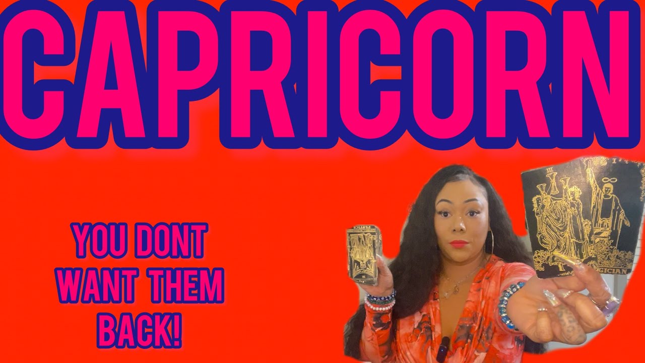 ♑️ CAPRICORN: BLAST FROM THE PAST! TWO PPL RETURN, ONE WHO MEANS WELL AND THE OTHER IS BAD NEWS!