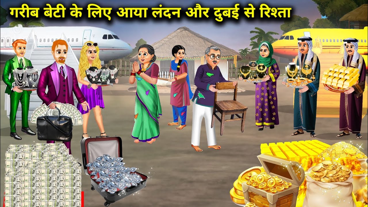 गरीब बेटी के लिए आया लंदन और दुबई से रिश्ता || Hindi Cartoon Stories || Sunheri Megical Storys ||