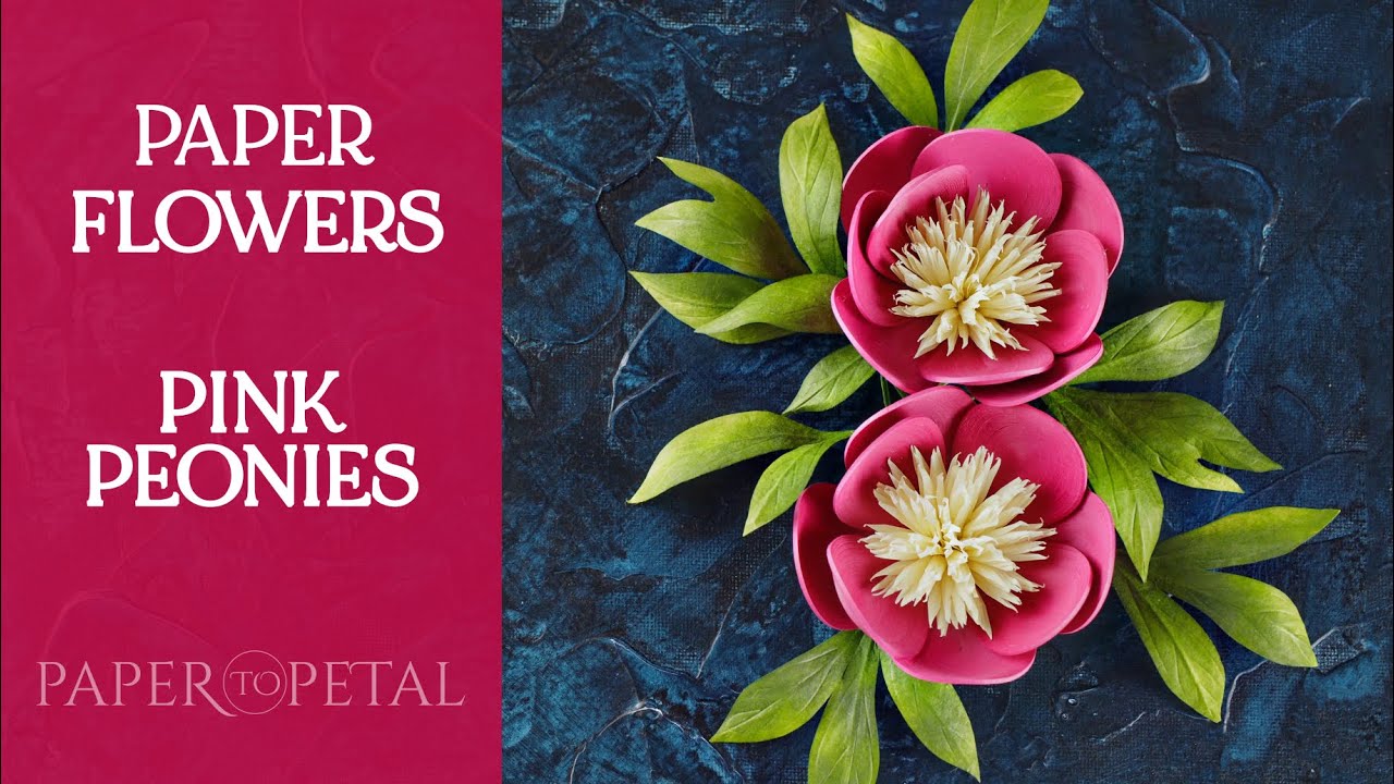 Paper Flowers: Pink Peonies - 3D Paper Art - Relaxing Art