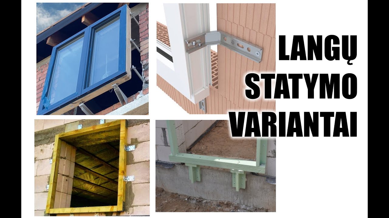 Langų montavimo variantai. Kaip statyti langus? Ar į mūrą ar išnešti.