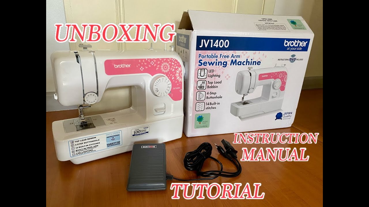 HOW TO USE BROTHER JV1400 PORTABLE SEWING MACHINE FOR BEGINNERS/TUTORIAL/UNBOXING
