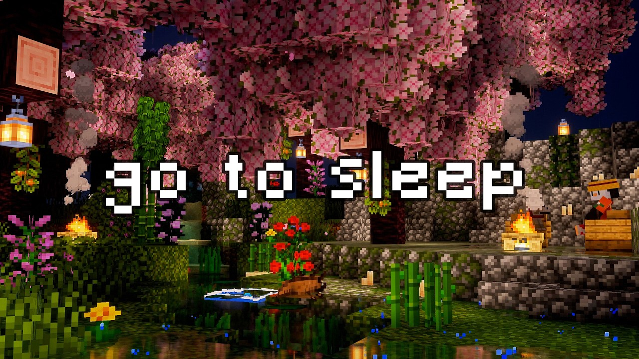 it's been a long day..  (minecraft music w/ fire & gentel rain)