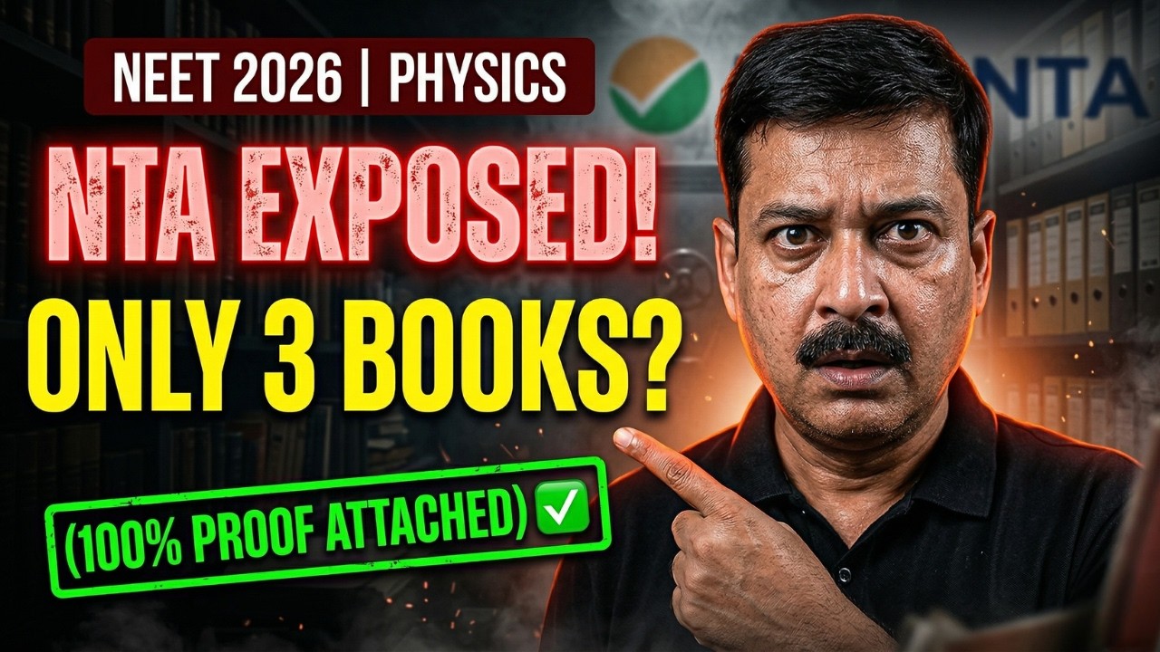 😱 NTA Secret Source REVEALED! NEET Physics Yahi 3 Books Se Ayega? (Proof) | NEET 2026