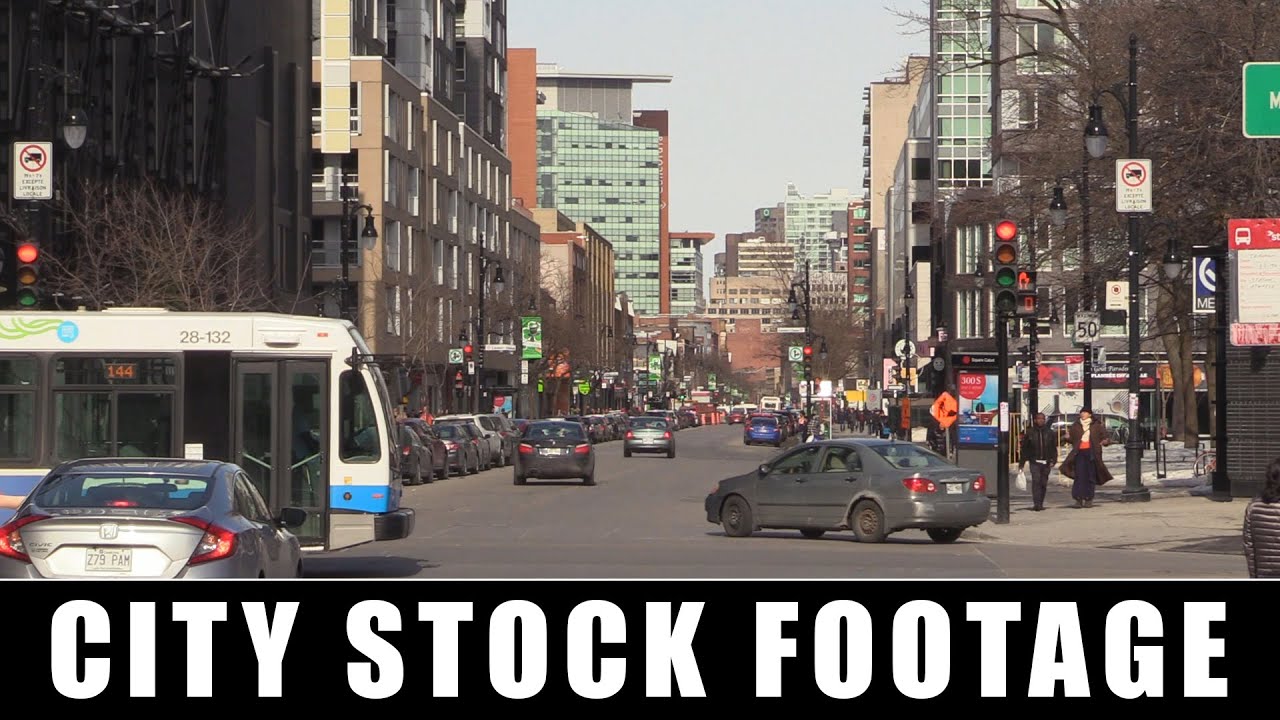 Free City Stock Footage - Downtown Montreal