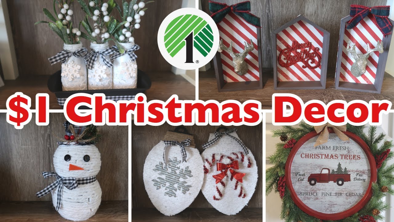 🎄$1 Dollar Store Christmas DIY Room Decor | 5 Easy Dollar Tree DIYs🎄