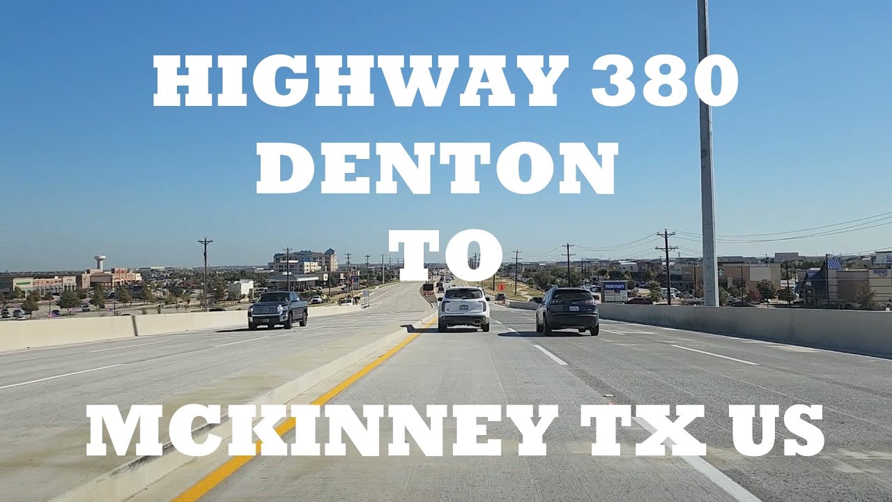 A Driving U.S. Highway 380 From Denton To McKinney Texas US  Nov 2025