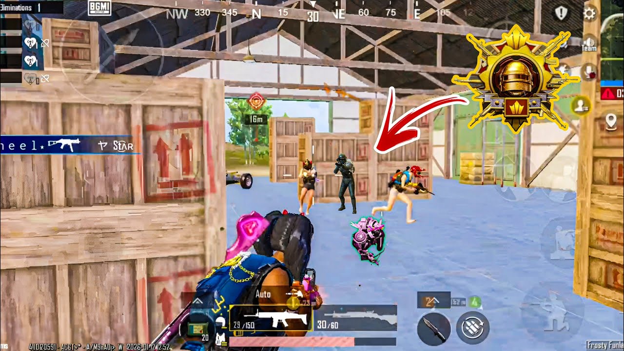 PREV vs 4 CONQUROR PLAYAR 🔥 ! 
