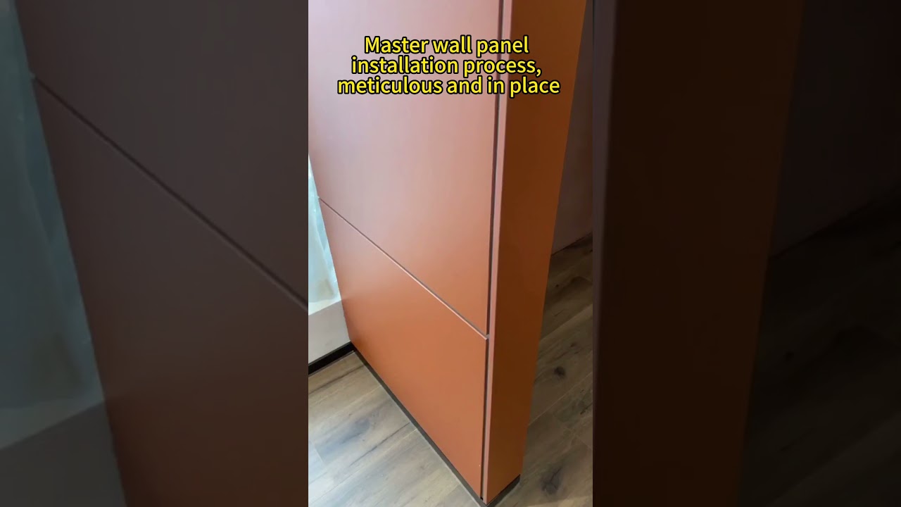 Master wall panel installation process, meticulous and in place