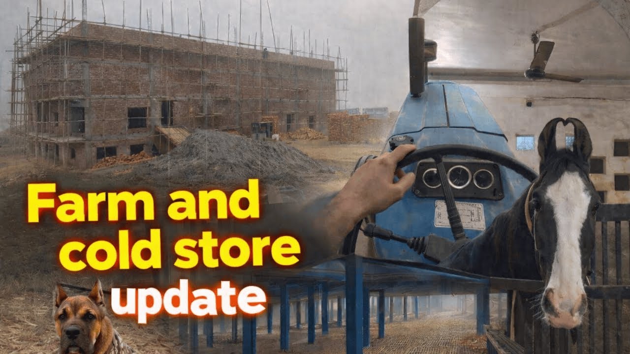 Cold store update! || Farm tour || Laye new animals.