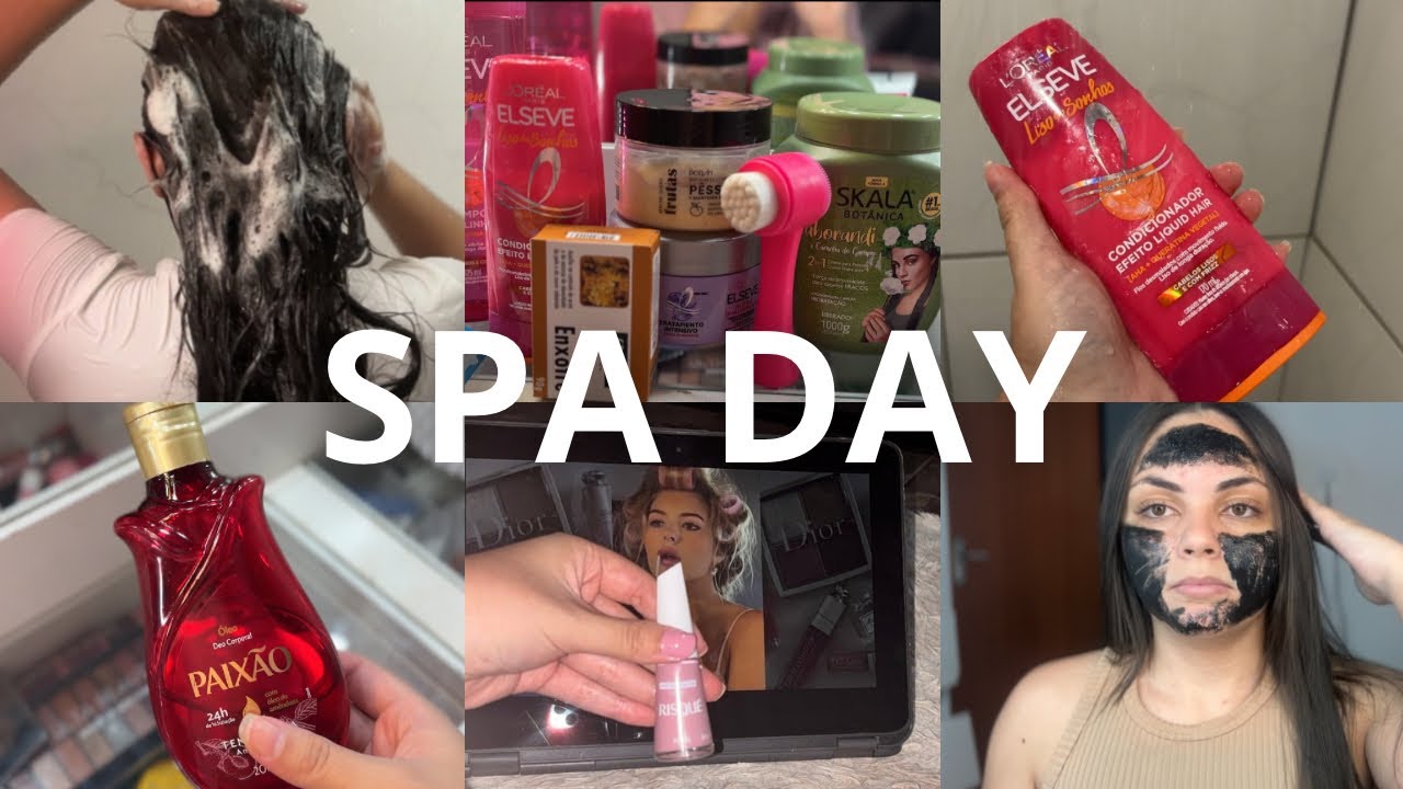 SPA DAY🧖🏼‍♀️| banho premium,cabelo,unhas
