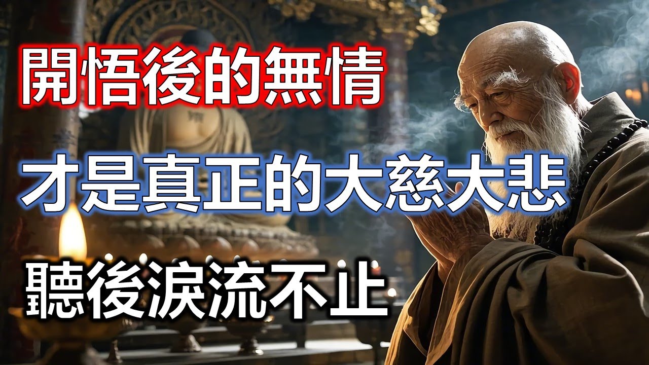 開悟後的無情，才是真正的大慈大悲！佛門中最悲憫的智慧，聽後淚流不止#佛學#智慧#因果