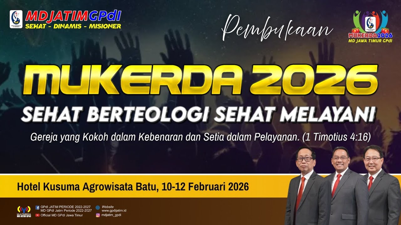OPENING CEREMONY MUKERDA 2026 | MD GPdI JAWA TIMUR | Selasa, 10 Februari 2026