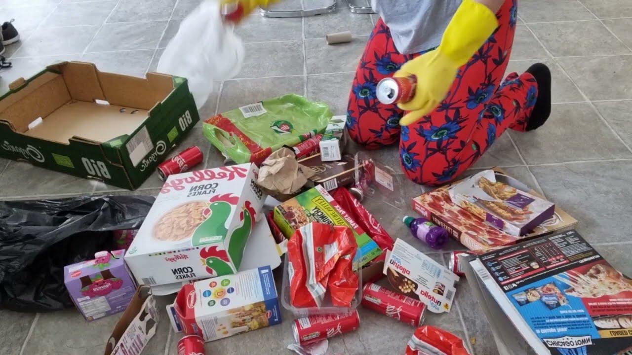 ASMR Recycling Cleaning, Sorting, Stomping, Paper Ripping and Crushing  Sounds/ASMR No Talking