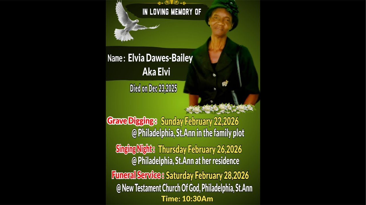 Thanksgiving service for the late Elvia Dawes-Bailey