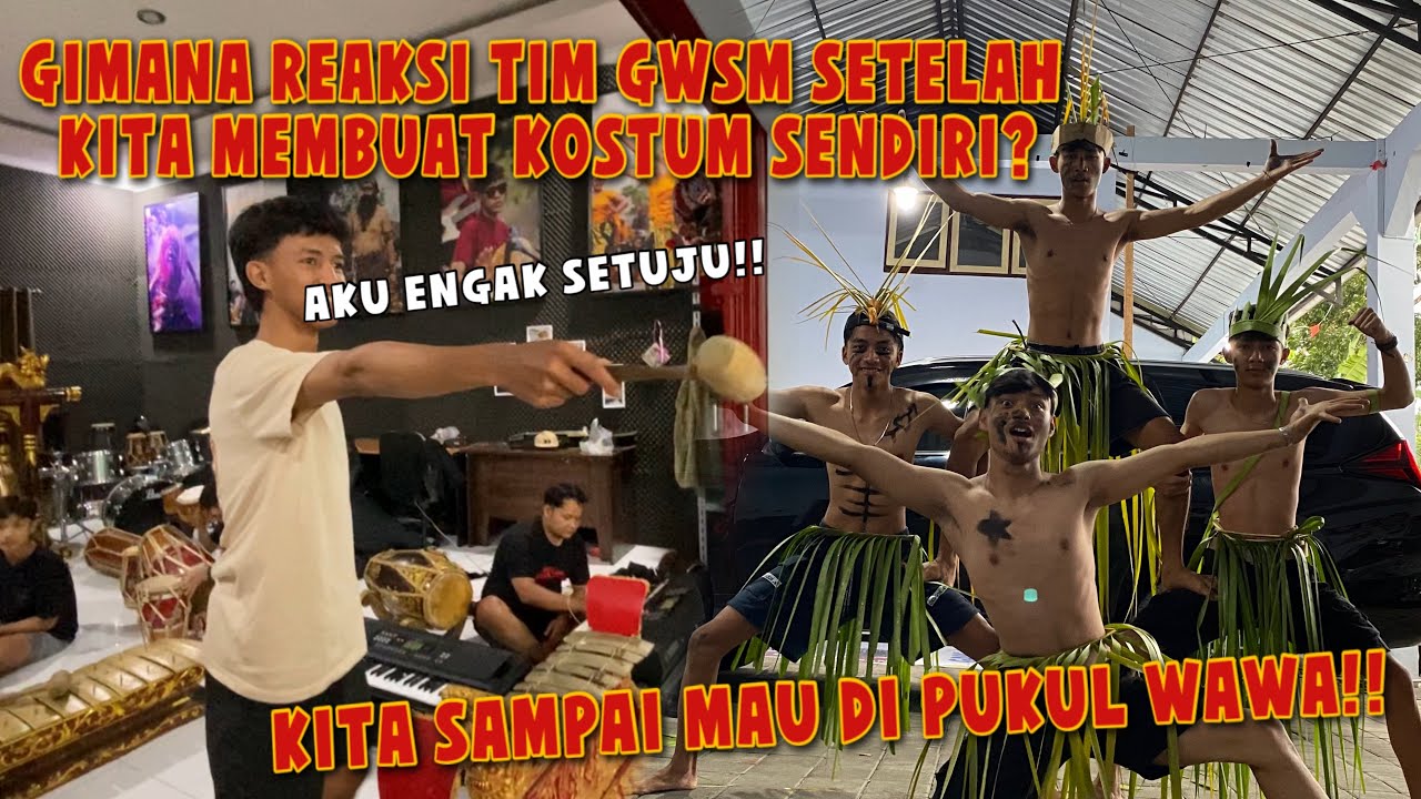 MEMBUAT KOSTUM KESENIAN SENDIR I!! Dengan barang seadanya.