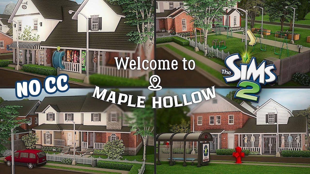 I built an ENTIRE NEIGHBOURHOOD on just ONE LOT in Sims 2 I Welcome to Maple Hollow I Speed Build