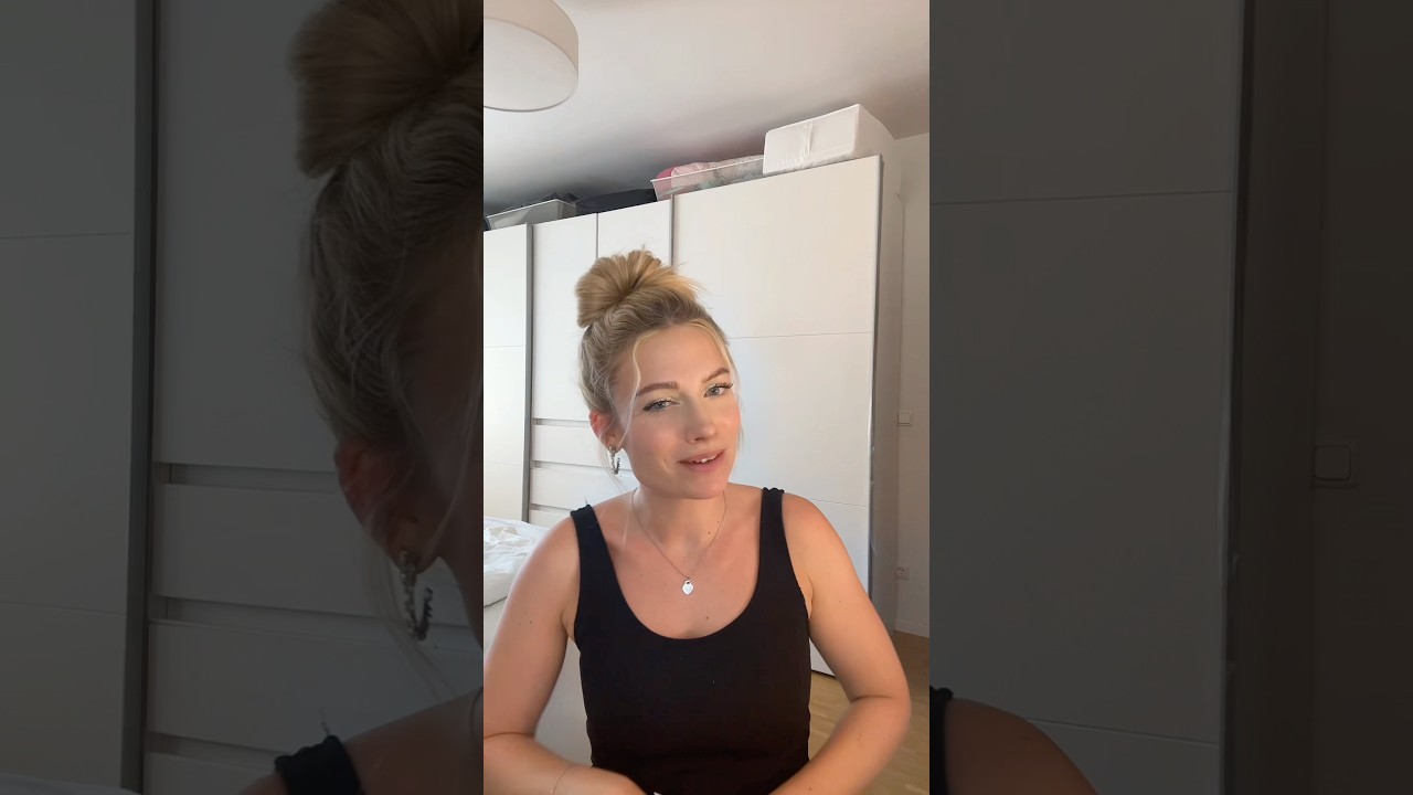 Messy Bun f&uuml;r Anf&auml;nger✨#frisuren #hairstyle #hairtutorial #messybun #messybuntutorial #dutt