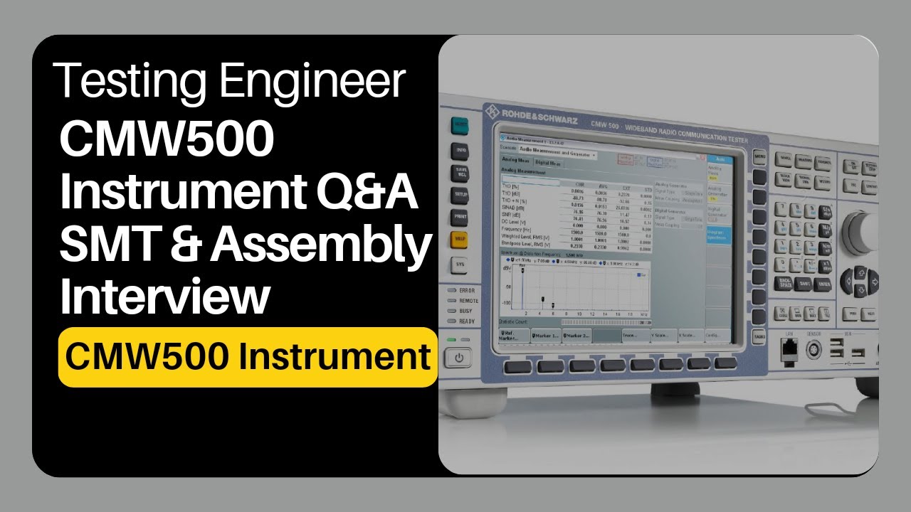 CMW500 Instrument Questions and Answers | Interview questions and Answers | Job Interview Prep