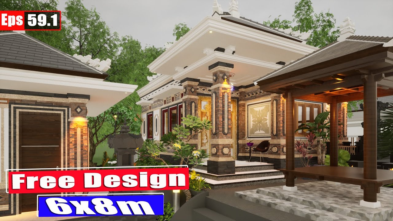 Minimalist Home Design That Feels Cool at Villa Bali 8m x 6m 