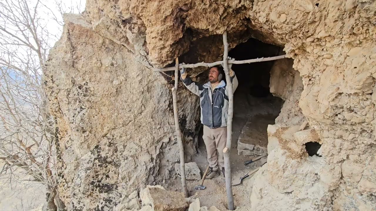 Turning a cave to s survival shelter in rainforest and mistreating