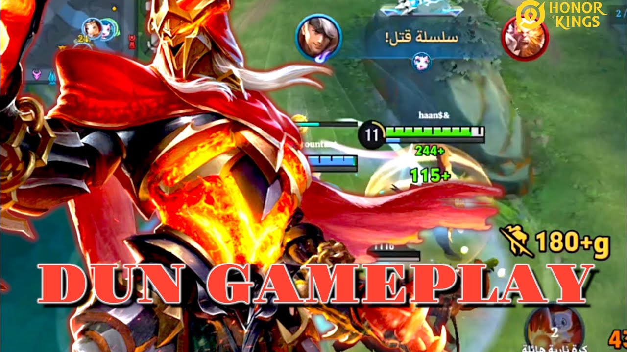 HOK :  Dun gameplay | Best build and Arcana - HONOR OF KINGS 