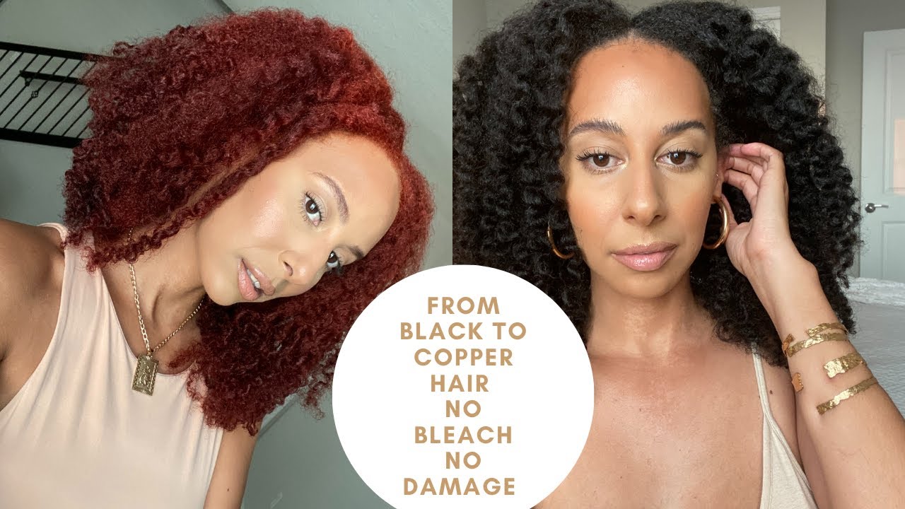 FROM BLACK TO COPPER/GINGER  HAIR. NO BLEACH. NO DAMAGE.