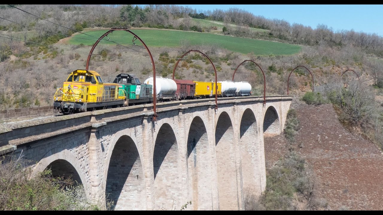 Mois d'Avril 2022 sur la ligne des Causses (TDGR, BB 67400 et train de Coils, AGC)