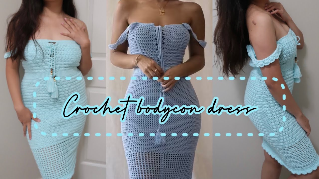 Crochet Pinterest inspired bodycon dress | step by step tutorial